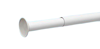 BARRAL EXTENSIBLE ALUMINIO 2mts BLANCO