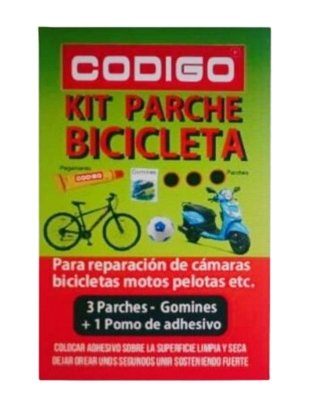 PARCHE PARA BICICLETA/PELOTA CON SOLUCION "CODIGO"